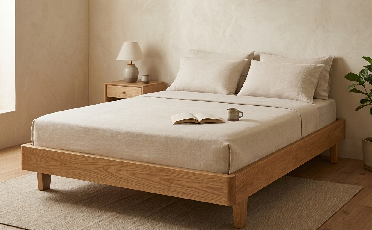 Base Cama Nativa en Madera Sólida