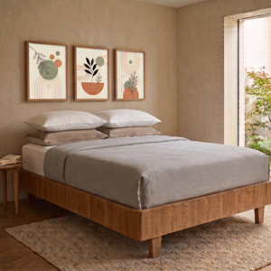 Base Cama en Roble Natural