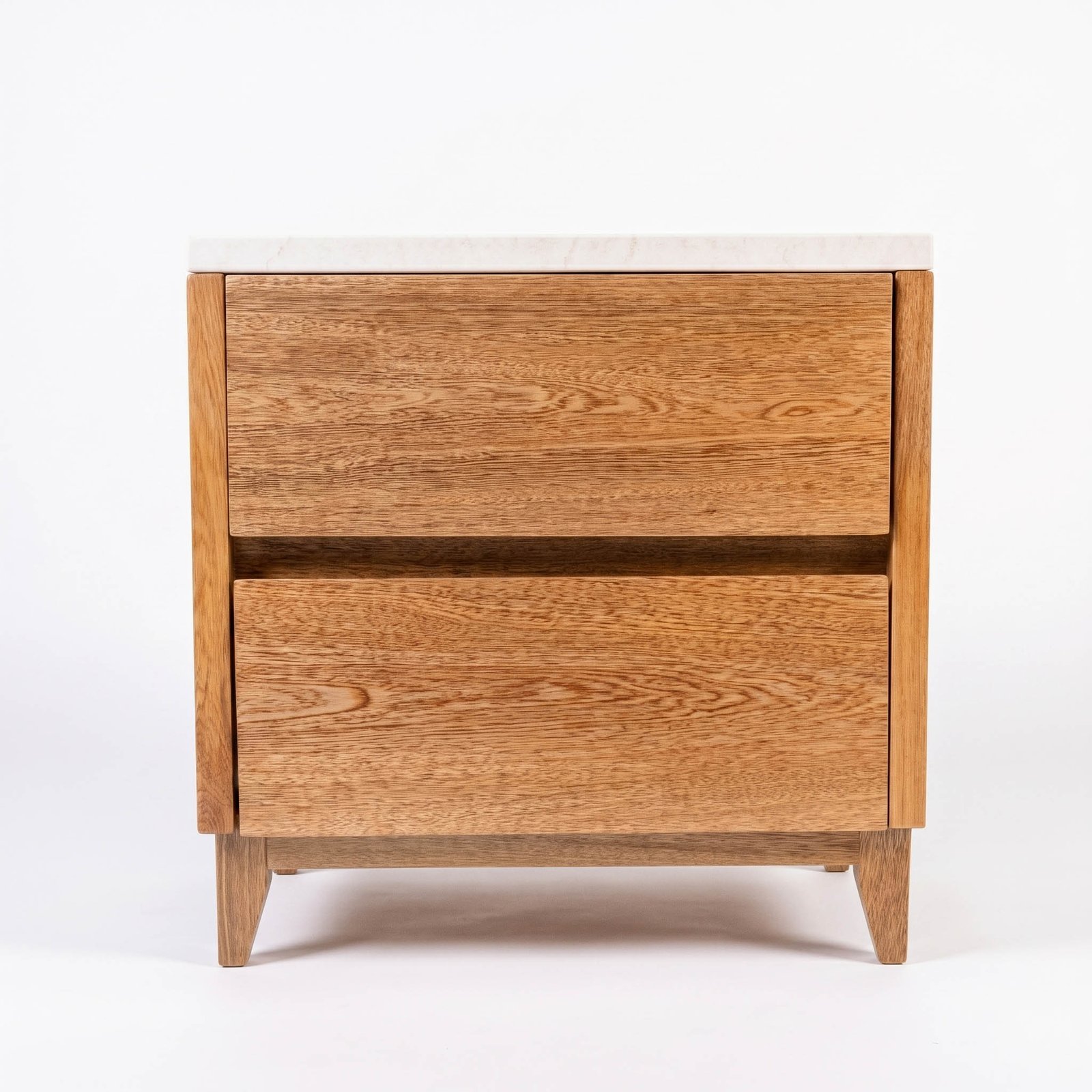 Mesa de noche Dalas minimalista en madera flor morado fabricada en Bogotá