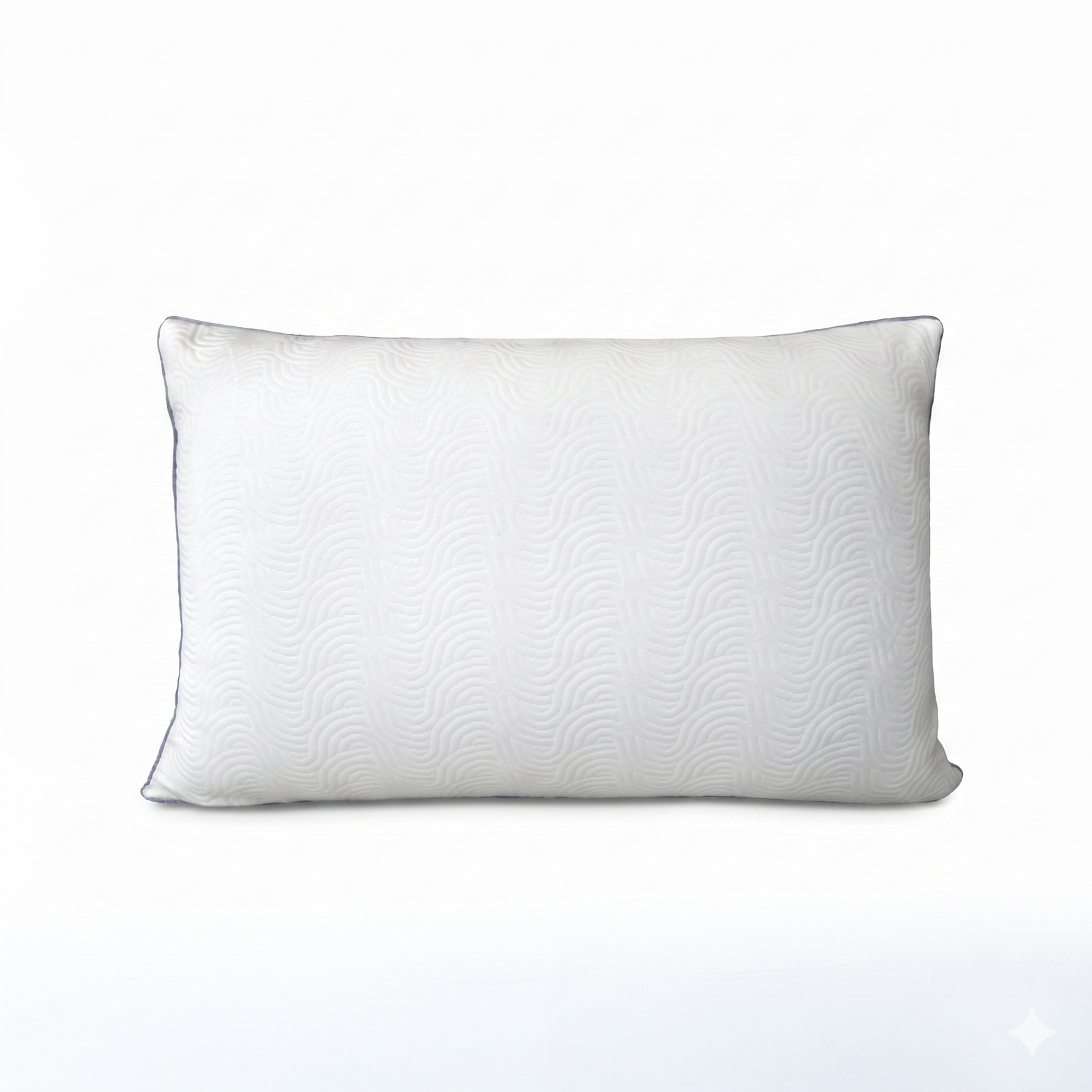 Almohada plana de espuma viscoelástica con funda de cremallera invisible para soporte ergonómico