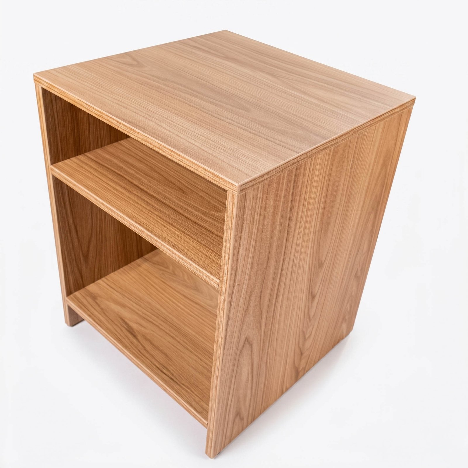 Mesa de noche Siena de alta gama con dos niveles abiertos para diseño interior en Bogotá