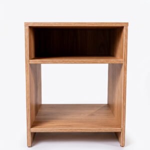 Mesa de noche Siena de alta gama con dos niveles abiertos para diseño interior en Bogotá