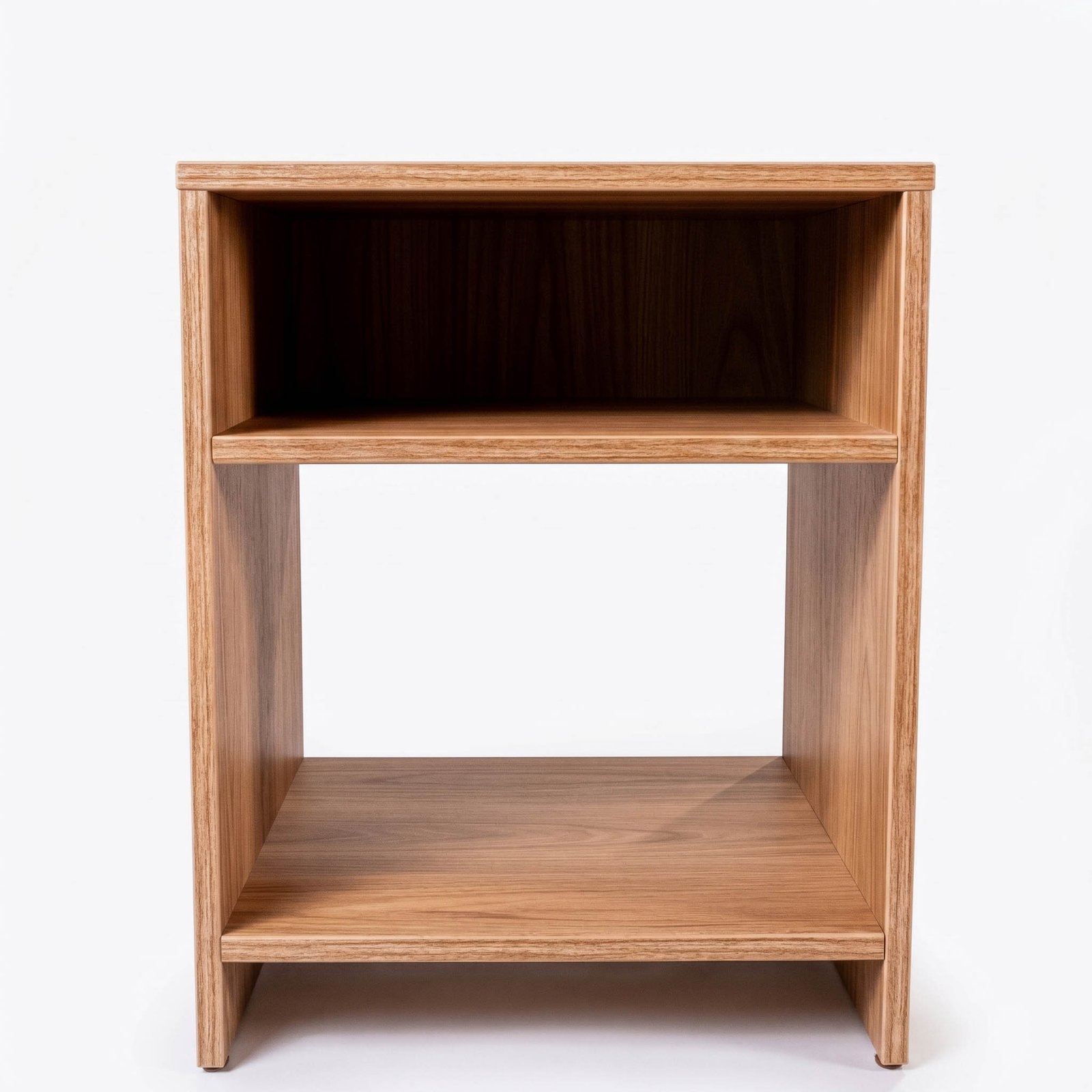 Mesa de noche Siena de alta gama con dos niveles abiertos para diseño interior en Bogotá